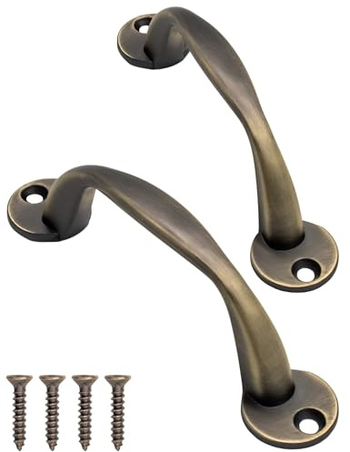 Fuxxer 2x Klassische Schubladen-Griffe 120mm Metall Möbelgriffe Bronze Lochabstand 108mm