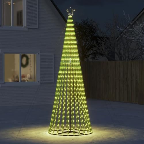 Festnight Led Weihnachtsbaum Aussen 300 cm 688 LEDs Tannenbaum Outdoor Beleuchteter Weihnachtsbaum Kegelform Weihnachtsdeko Außen Metall Weihnachtsbaum Lichterpyramide Groß Lichterbaum