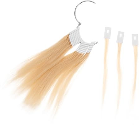 IWOWHERO 30 Haarfarben Teststrähnen Satz Echtes Haar Friseurbedarf Haartest Strähnen Farbproben Übungsset