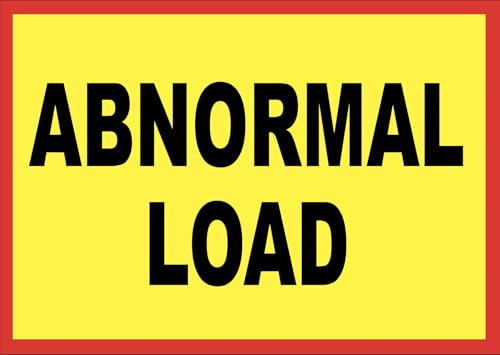 Warning Abnormal Load Vehicle Lorry HGV Trailer Vehicle Sign Self Adhesive Sticker A4 297mm x 210mm