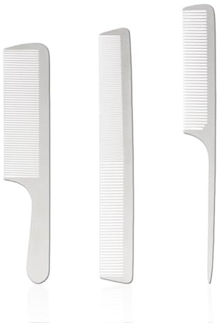 Pettine Per Capelli In Acciaio Inossidabile Da 3 Pezzi, Pettine Per Capelli In Metallo, Pettine Per Capelli A Denti Fini, Pettine A Coda Di Ago, Pettine Per Taglio Per Acconciature