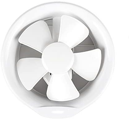 ZJSZJS Bathroom Exhaust Fan Round Exhaust Fan 6 8 Household Glass Window Type Ventilation Fan With Non-return Louver, Low Noise, Easy To Install, 24W, 195CFM Bathroom Fan(6 inch)