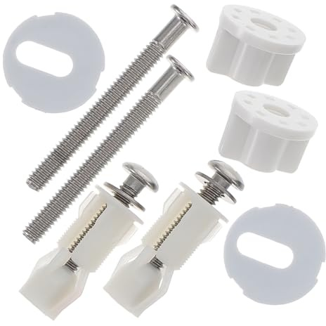 HONITANO Kit per Sedile Wc in Acciaio Inox e Nylon Resistenti alla Fissaggio Stabile e Durevole per Copriwater Facile Installazione e Smontaggio per Bagno