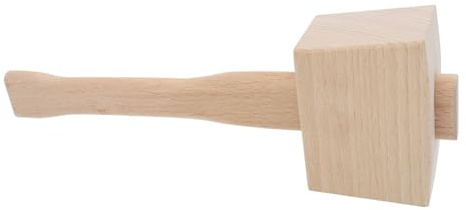 Sosoport Beech Carpenter Mallet Lightweight Woodworking Hammer with Smooth Surface Comfortable Grip Portable DIY Hand Tool for Precision Craftsmanship