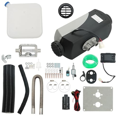 Riscaldatore da parcheggio diesel da 12 V, riscaldatore ad aria diesel da 5 kW, serbatoio da 10 l, riscaldatore diesel con termostato LCD e telecomando, ricambio per camion, barche, autobus, auto, v