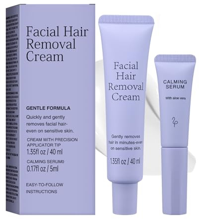 2 Pack Hydrateology Facial Hair Removal Cream, Luuma Facial Hair Removal, Gentle Hairs Removers for Women, Long-Lasting Depilatory Cream for All Skin Types