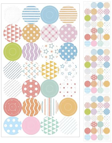 Stationery Hole Reinforcers - Round Sticky Labels for Book Notes | Self Adhesive Material with 4 Sheet Set, Drafting Package Supplies, Student Adult Paper Repair Accessory