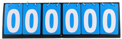 JECOMPRIS Tableau de Score Pliable pour Tennis de Table, Marqueurs de Tennis de Table Réutilisables, Tableau des Scores Sportif à Six Chiffres Bleu, Accessoire Portable pour Compétitions
