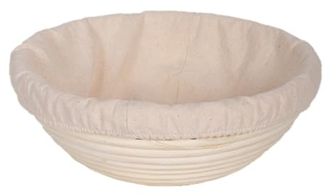Sourdough Proving Basket,Round Banneton Basket With Cloth Liner Natural Rattan Bread Proofing Basket For Bread Making Sourdough Starter Kit Bread Making Accessories (Round, 13x6cm)