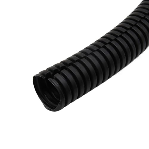 Tubo corrugato flessibile per condotto, Manicotto di protezione tubo in plastica per ondulato isolato PP nero aperto per dimensioni filettatura 7,5 mm a 34(AD 10 mm x ID 6,5 mm 1 meter)