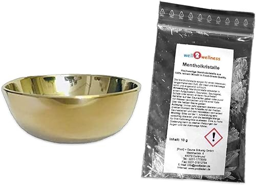 SudoreWell® Verdampferschale klein Ø 5cm / 2cm hoch Plus 10g Mentholkristalle