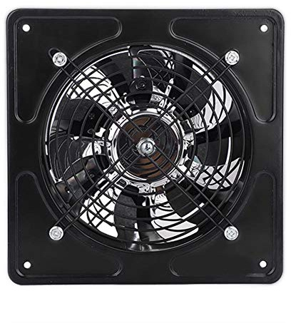 Zerodis Ventilador de escape de 15 cm para montar en la pared, ventilación súper silenciosa con motor de cobre para el hogar, baño, cocina, garaje, ventilación de aire (Black)
