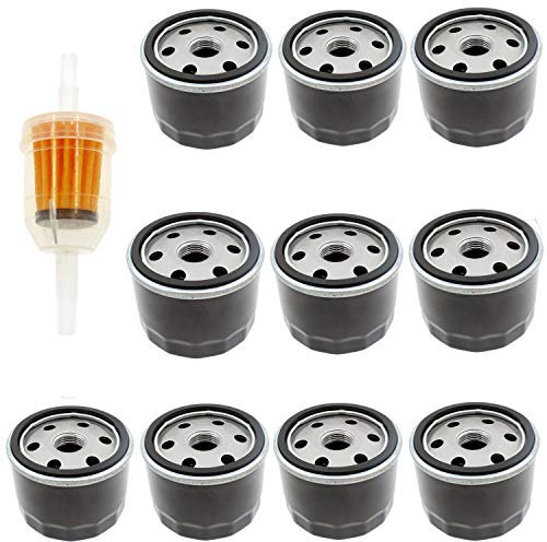 QAZAKY Lot de 10 filtres à huile compatibles avec les tondeuses à gazon 492932S 12HP-25HP Kohler CH18-CH25 CV18-CV25 EZGO ST480 F620 F680 F687 M653 M655 M665 Z245 Z425 Z510A Z520A Z910A Z920A ZTrak