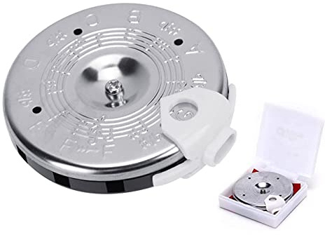 Jiayouy F-F Stimmgeräte Chromatisch 13 Tone Pitch Pipe Tuner für Violine Ukulele Gitarre Mandoline Banjo Bass verchromt