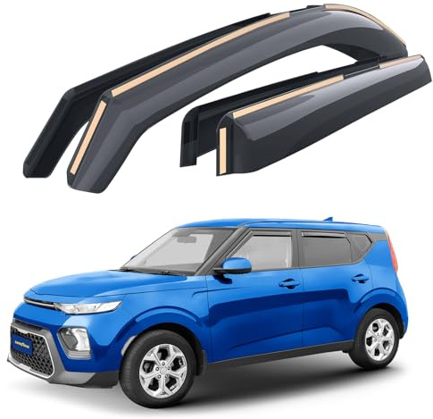 Goodyear Windabweiser für/kompatible mit Kia Soul 19-26 (III) - Kanal 4 St. | Regenabweiser Autofenster Regenschutz Kia Soul/e-Soul III – bruchsicher Polycarbonat, kratzt nicht, wetterfest, frischluft