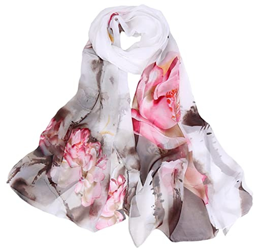 FAIRYGATE Schals & Tücher für Damen Seidenschals Damen Leicht Seidentuch Chiffon Silk Schal Halstuch Tuch Geschenk Frauen 20A41