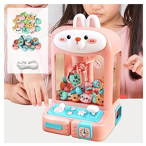 Alacritua Candy Grabber Mini Machine À Griffes avec Lumières Et Musique Machine Attrape Bonbon Jouet De Griffe pour Enfant pour Garçons Filles Âge 5-8-10-13,Rabbit