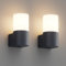 Klighten 2 Aplique de Pared E27 Interior/Exterior, Antracita Lámpara de Pared, IP65, Aluminio Moderno, para Entrada Terraza Jardín, 40W Max