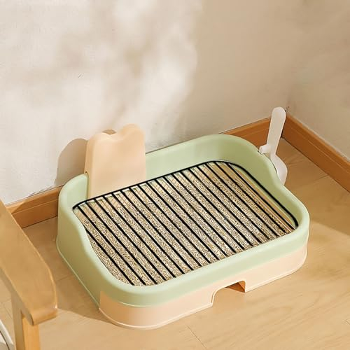 Pucaru Hundetoilette, Hundetöpfchen, Indoor-Hunde-PIPI-Station, Tragbare Abnehmbare Hundeklo für Kleine Hunde und Welpen (Color : Green)