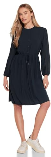 STREET ONE Damen A143952 Plissee Kleid, Blau, 36