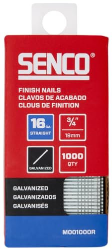 SENCO M001000R Nägel, gerade, verzinkte Oberfläche, 1,9 cm, 16 Gauge, 1.000 Stück