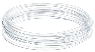 Pawfly Manguera de Acuario 8 m, Color Blanco, estándar 4-6 mm, Manguera de Aire para Acuario Bomba de Aire Flexible Resistente a los Pliegues PVC Manguera de Aire para jardín terrario