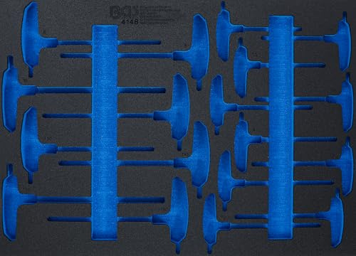 BGS 4148-1 | Werkstattwageneinlage 3/3 | leer | für Art. 4148 | Hartschaum | Länge 408 mm | Breite 567 mm | Höhe 32 mm | geeignet für alle BGS Werkstattwagen