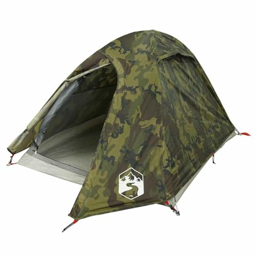 vidaXL Tienda de campaña iglú para 2 Personas Impermeable Camuflaje, Tienda de campaña, Refugio de Camping, Refugio de jardín, Tienda de jardín