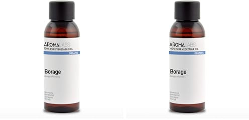 ORGÁNICO - Aceite vegetal Borraja - 50mL - 100% Puro, Natural, Prensado en frío y Certificado AB - AROMA LABS (Marca Francesa) (Paquete de 2)