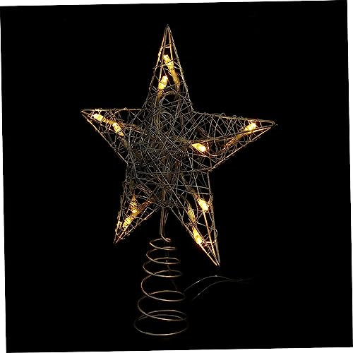 KOMBIUDA Weihnachtsbaumspitze Stern Led Leuchtend Für Baumkronen-Dekoration Heimpartys Christbaumschmuck Weihnachtsschmuck