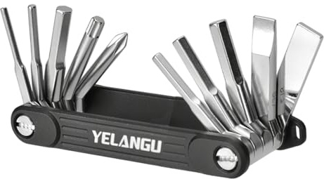 Yangers 10 en 1 Kit de tournevis pliable, outil réparer pour caméra, outils de poche multifonction outils photographie inclus clé allen,tournevis t25 cruciforme, Tournevis à fente