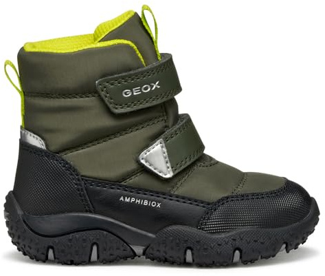 Geox Pojkar B Baltic Boy B ABX Ankle Boot, Dk Green Lime Green, 26 EU