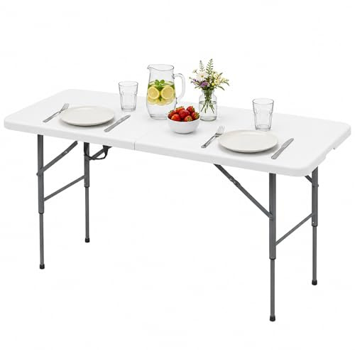 Floordirekt - Klapptisch 3-teilig, Tapeziertisch klappbar, Multifunktionstisch Camping Tisch, ideal für Outdoor & Zuhause (Fukui)