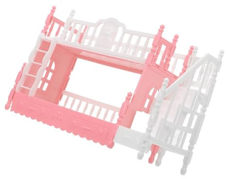 TOYANDONA Miniatur Puppenhaus Etagenbett Mit Leiter Mini Möbel Schlafzimmer Zubehör Für Puppenhaus Spielzeugtraum