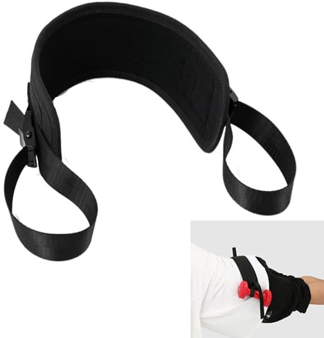 Smaoqingji Gewichtsgürtel Po Trainer Hip Thrust Gürtel - 1 Stück, Schwarz, Pilates Belt, Bridge Training Anti Rutsch Hantel Thrusting Gerät Belt für Gesäßmuskeln Brücken Dumbbell Hüfthantelgürtel