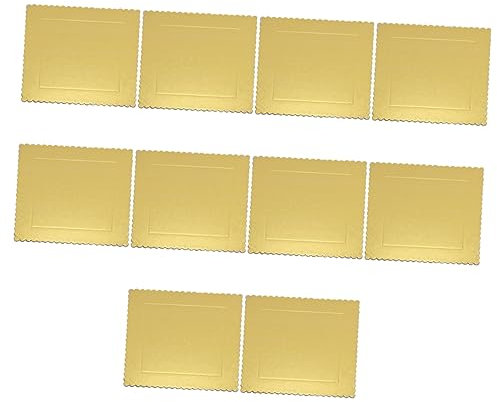 Alipis 10stücke Goldene Tortenbretter Aus Pappe Dessertbretter Für Geburtstag Backzubehör Tortenplatte Backen Pad Kuchen Bord