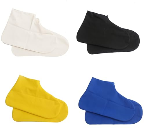 yolzhxe 4 Paia Copri Scarpe per Pioggia, Copriscarpe Impermeabili in Silicone Antiscivolo, Réutilisables Copri Scarpe Impermeabili Pioggia, per Pioggia Neve o Fango pour Hommes, Femmes, L