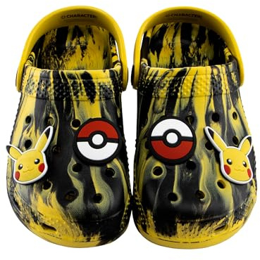 Pokémon Schuhe Jungen, Pikachu Clogs Kinder, Sommer Clogs Für Kinder, Gelb Größe 27
