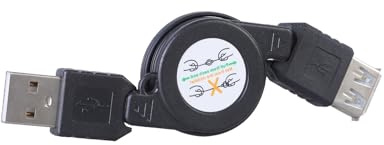 PEPWE Cavo di prolunga retrattile USB 2.0 maschio a femmina, cavo di ricarica e sincronizzazione dati per tastiere e dispositivi USB