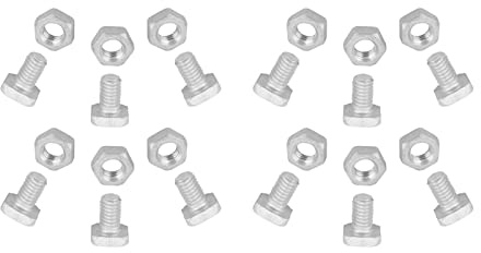 FAUOSWUK 50pcs Aluminium Bolts and Nuts, Standard Size for Greenhouse, with Metal, Durable Tool Accessory Set