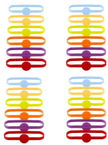 24pcs Drink Markers Wine Drinking Cup Beer Glass Bottle Strip Marking Tag Silicone Drink Charms Mugs Tags for Bar Party Home Use(24pcs)