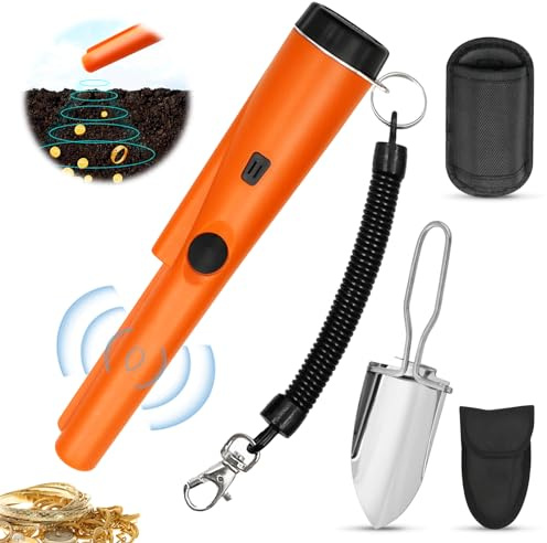 SUNOYA Metal Detector Pinpointer Portatile 360° IP66 Impermeabile con Sonda a Barre per Monete Oro Gioielli e Tesori