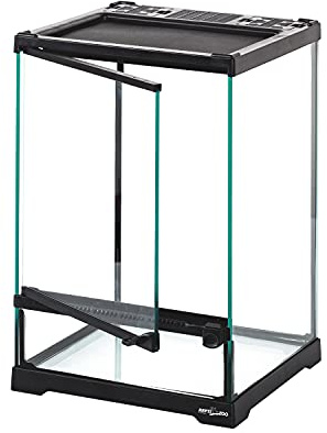 REPTI ZOO Mini Reptile Glass Terrarium,Front Opening Door Full View Visually Appealing Mini Reptile or Amphibians Glass Habitat