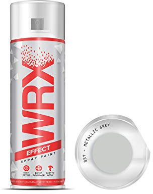 WRX Spray Paint - Metallic Grey - 400 ml Quality Brilliant Colours Perfect Finish Brilliant All Purpose Interior/Exterior, Art, Crafts, Auto, Home Furniture, Garden, Radiator Paint 400ml