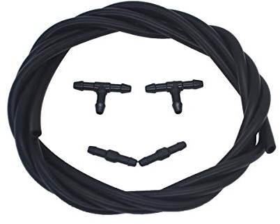 Raccord Tuyau Lave Glace Kit Durite Tuyau Essuie Glace Universel, 2M Tuyau de Pulverisation, Flexible 4 Buse d'arrosage avec Tuyau