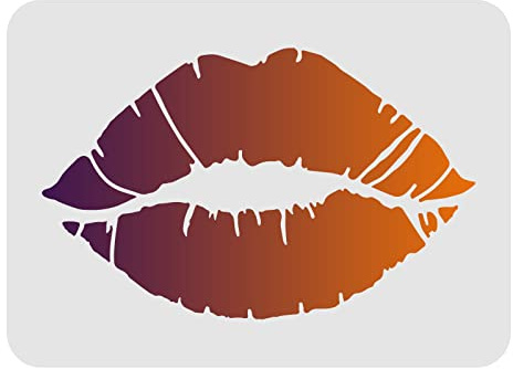 FINGERINSPIRE Schablonen für Lippen, Zeichnen und Malen, 29,7 x 21 cm, Kunststoffschablonen, Dekoration, rechteckig, wiederverwendbar, Holz-, Boden- und Wandmal-Schablonen