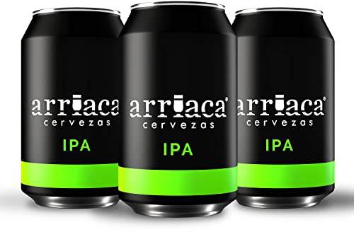 Cerveza Premium Arriaca IPA en Pack Fabricación Artesanal. Premios internacionales a la Mejor Cerveza Artesana (24 latas 33cl)