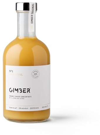 GIMBER N°1 500 ml Original – Concentré de gingembre biologique à base de gingembre, citron et épices | Sans alcool, 100 % biologique | A boire pur ou en mocktail