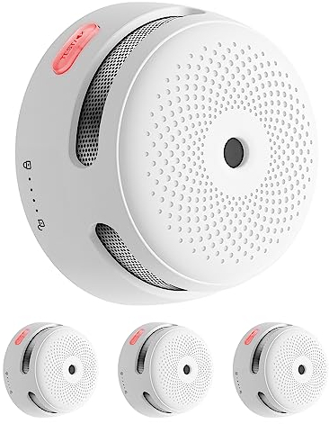 X-Sense Wi-Fi Smoke Alarm Detector Requires Base Station SBS50, Compatible with the X-Sense Home Security App, Compliant with EN 14604 Standard, XS01-M, 3-Pack