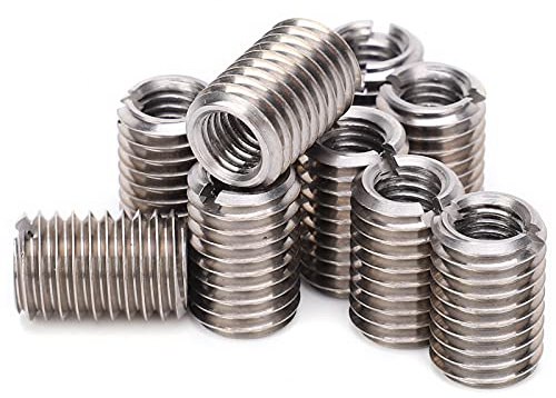 Écrous Filetés, 10 Pièces écrou Réducteur Douille de Réparation en Acier Inoxydable Filetage Intérieur M8 et Conversion de Filetage Extérieur M12 Insert Fileté écrous Filetés Écrou De Réparation